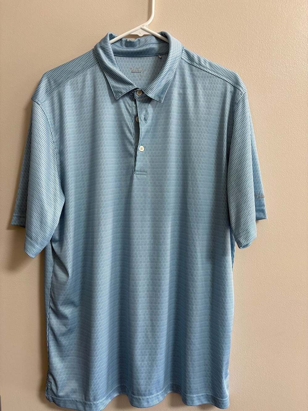 Walter Hagen Essentials Short Sleeve Geometric Golf Polo Shirt